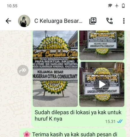Pengiriman Papan Bunga Duka Sukajadi